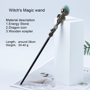 Varita Mágica <span class=keywords><strong>de</strong></span> Cristal Natural en Bruto, Regalo <span class=keywords><strong>de</strong></span> Halloween, Accesorio con Icono <span class=keywords><strong>de</strong></span> Dragón, Piedra Energética <span class=keywords><strong>de</strong></span> Bruja, Manualidad Inspirada en <span class=keywords><strong>Harry</strong></span> <span class=keywords><strong>Potter</strong></span> - Product Image 2