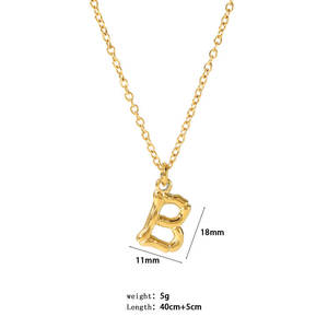 Collar con colgante personalizado de acero inoxidable 316L, chapado en oro PVD de 14K/18K, joyería fina de moda con letras para mujer. - Product Image 6