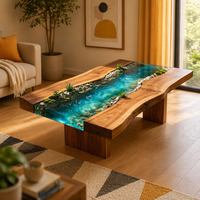 Table basse triangulaire moderne en frêne et verre avec structure en bois massif et design personnalisé pour salon TT-1419A