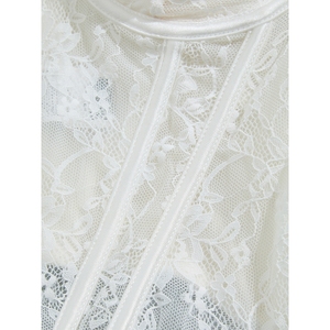 Soutien-gorge corset et bustiers sans couture en dentelle blanche respirante, sculptant le corps, push-up, tricoté, pour femmes - Product Image 5