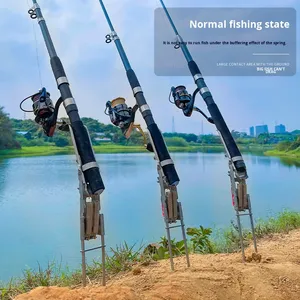 Wholesale Automatic Fishing <b>Rod</b> <b>Holder</b> Universal Adjustable Sensitivity Spring Loaded Pole Stand Support Bracket - Product Image 2