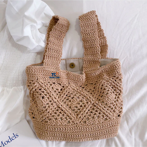 Vente en gros de sac à main fourre-tout d'été tendance sac en paille sac de plage sac au crochet fabriqué au Vietnam - Product Image 5