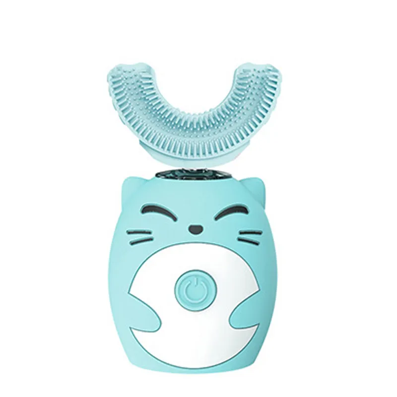 فرشاة أسنان كهربائية للأطفال, فرشاة أسنان كهربائية للأطفال على شكل حرف U تعمل بالموجات فوق الصوتية من السليكون ضمن فئة الطعام