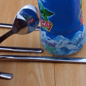 Manico lungo Frullato Cucchiaio Cena Cucchiaio <span class=keywords><strong>Cucchiaini</strong></span> di Massa In Acciaio Inox Corea Personalizzato Su Misura Cucchiai Logo Personalizzato Accettabile - Product Image 4