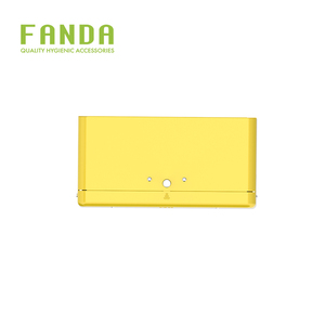 Fanda Durable Taiwan fait distributeur manuel de serviettes en papier carré jaune Design moderne pour les toilettes publiques d'hôpital d'hôtel - Product Image 3