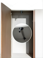 Meuble de rangement de bureau haut de gamme Yongxin, armoire à dossiers en bois écologique à émissions équivalentes à l'E0, avec bande LED, sur pied