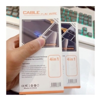 Cable de Carga Rápida USB 4 en 1 de Alta Calidad con Trenzado de Nailon y Aleación de Zinc Tipo C, PD de 27W a 65W para Teléfono