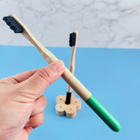 Brosse à dents en bambou biodégradable, naturelle et biologique, à poils super doux, personnalisable, vente en gros