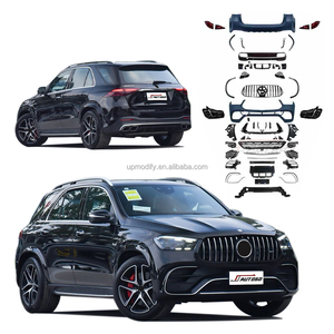 Kit de Carrocería para Benz W167 <span class=keywords><strong>GLE</strong></span>, Actualización a AMG GLE63 2024, Parachoques Delantero y Trasero, Parrilla, Difusor de Pasos de Rueda, Tubo de Escape, Faros Delanteros y Traseros - Product Image 1
