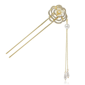Horquillas de estilo antiguo, adornos para el cabello con borlas, horquillas de estilo corte, accesorios para el cabello para Hanfu de mujer, horquillas de perlas. - Product Image 5