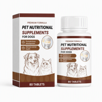 Complément alimentaire pour chiens de 80 comprimés, calcium et vitalité osseuse, pour le bien-être dentaire, la mobilité des chiens âgés et le soin des os