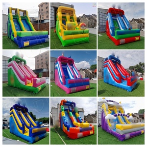 Tobogán inflable PVC dibujos animados juguetes al aire libre equipo de juegos comercial rebote obstáculo toboganes secos - Product Image 4