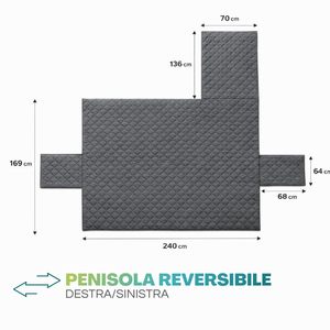 <b>Sofa</b> <b>Cover</b> 3 Seater 240x305 Cm Waterproof Polyester With Armrests - Product Image 2
