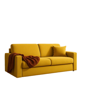 โซฟาเบดแบบมินิมอล 3 ที่นั่ง สีเหลือง รุ่น Marseille ขนาด 140x190xสูง12 ซม. พนักวางแขนพับได้ รุ่น SB-MR-JGI-M12-B18 18 สำหรับใช้ในห้องนั่งเล่น - Product Image 1