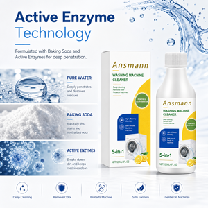 Nettoyant liquide pour <span class=keywords><strong>lave</strong></span>-<span class=keywords><strong>linge</strong></span> OEM 120 ml 5 en 1, nettoyage en profondeur, élimination des odeurs, produits chimiques <span class=keywords><strong>de</strong></span> nettoyage ménager, vente en gros - Product Image 1