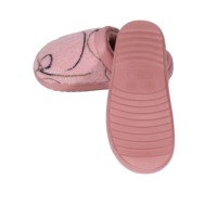 Chaussons d'intérieur Paul Frank pour femme, hiver, en peluche, à bout fermé, brodés, doublure moelleuse, semelle épaisse, chauds, vente en gros