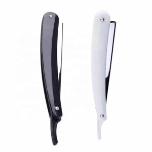 Comfortable Sharp Blade <b>Razor</b> <b>Men</b> Shaving Barber Tools Hair <b>Razor</b> And Blade Stainless Steel Straight <b>Razor</b> Plastic Handle - Product Image 2