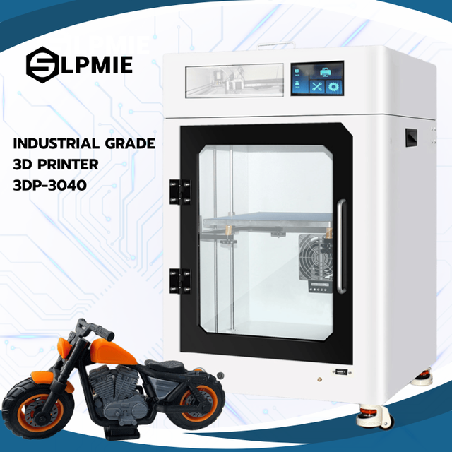 FDM 3D Printer Industrial Grade 300x300x400 mm Metal Frame High Precision 0.05 mm Layer Auto Leveling Dual Fan Cooling System