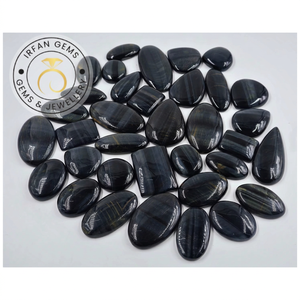 Lote de cabujones de ojo de tigre natural, lote de piedras preciosas de ojo de tigre azul, lote de piedras preciosas de ojo de tigre al por mayor para la fabricación de joyas, cristal de piedra. - Product Image 3
