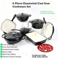 Ensemble de casseroles 8 pièces, faitouts, poêles et marmites, compatibles induction, LFGB FDA, pour la cuisine