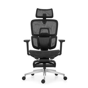 Silla de oficina ergonómica de calidad VIP ejecutiva de lujo con soporte lumbar giratorio jefe silla cómoda de malla completa con reposapiés - Product Image 4