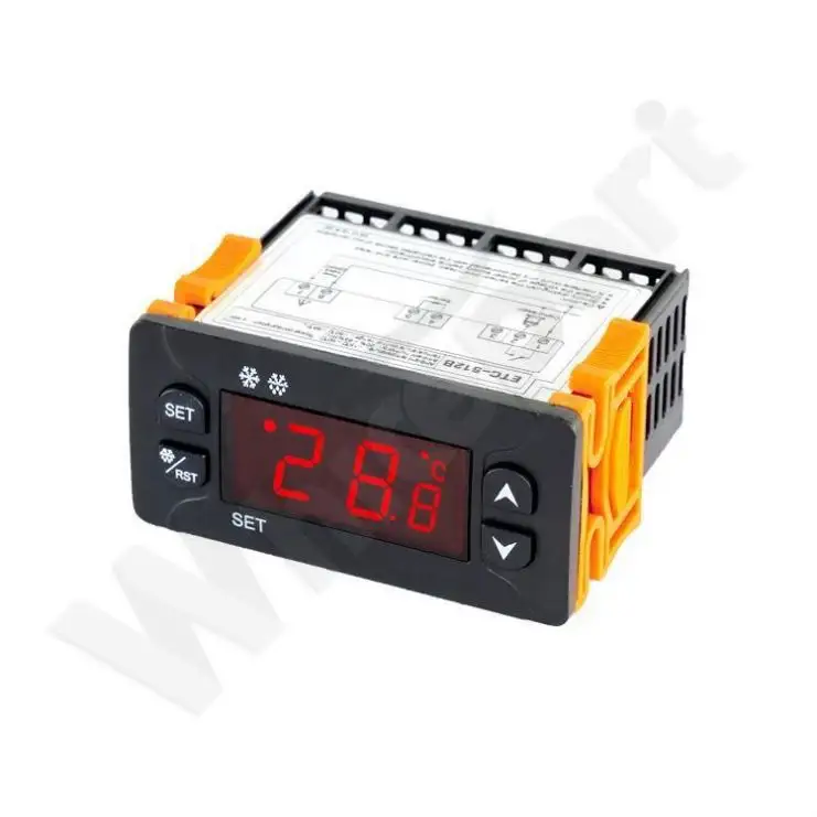 Temp Sensor Control 110-220V schwarz Cool Heat Temperature Controller ETC-512B digitalen Thermostat auf Kondensator für Kühlraum