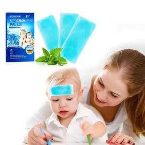 OEM工場ブルーヒドロゲル氷冷却用ゲル石膏温度解熱性天然赤ちゃん子供大人安全クールダウンジェルパッチ - Product Image 2