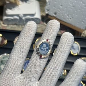 <span class=keywords><strong>Bague</strong></span> multi-pierres en argent 925 plaqué <span class=keywords><strong>or</strong></span> 18 carats, agate naturelle, style <span class=keywords><strong>camée</strong></span>, <span class=keywords><strong>avec</strong></span> zircon CZ rouge. - Product Image 2