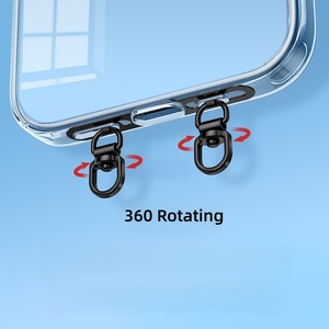 Laccetto per telefono con portachiavi e cordino 360 °   Clip Girevole Ultra Sottile in Acciaio Inossidabile per Tutti i Tipi <span class=keywords><strong>di</strong></span> Cover per Telefoni e Portachiavi - Product Image 3
