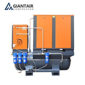 GIANTAIR All in One 20HP 15kw 16/20bar Single Type Industrial Rotary <b>Screw</b> Air Compressor with Air Dryer and - Product Image 5