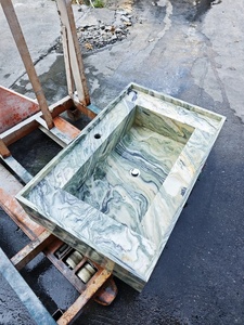 Armoire de salle de bain en marbre vert de qualité supérieure, durable, élégante, en pierre naturelle pour les hôtels modernes, les bureaux, les bâtiments, les hôpitaux, les intérieurs sur site - Product Image 3