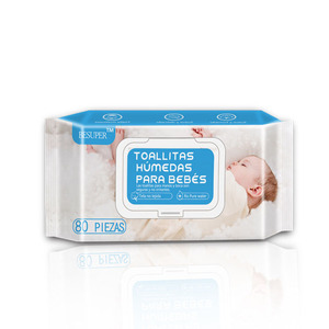 Lingettes humides pour bébé Pure Water 80 unités pour le nettoyage et l'hygiène du bébé - Product Image 2