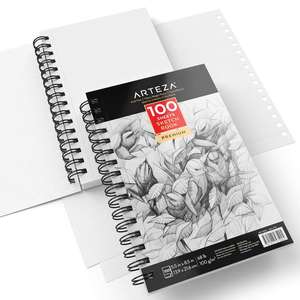 Paquete de 3 Blocs de Dibujo con Cubierta de Cuero Encuadernados Perfectamente, Papel de Dibujo Resistente, Libre de Ácido, para Acuarelas - Product Image 2