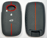 Étui de clé de voiture en silicone durable de haute qualité pour Toyota C-HR, protection intégrale, design nid d'abeille