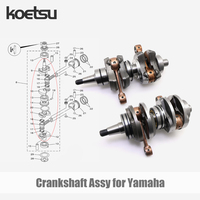 KOETSU Ensemble de vilebrequin à essence pour moteur hors-bord Yamaha, kit de pièces pour moteur de bateau, deux temps, 2-40 CV