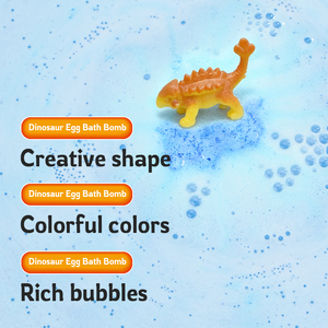 KORMESIC – Lot de bombes de bain œufs de dinosaure colorés à marque privée, boules de sel de bain à mousse riche, parfumées, luxueuses, amusantes, avec jouets surprise - Product Image 4