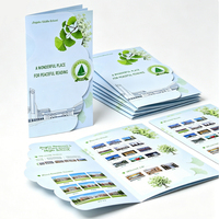 Brochure pliante professionnelle personnalisée, livret découpé sur mesure, manuel de produit d'entreprise, affiche pliable, couverture souple en papier