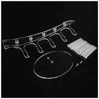 Expositor de Gafas de Sol, Soporte para Exhibición de Gafas, Organizador de Almacenamiento para 5 Gafas, Exhibidor de Joyería y Gafas de Acrílico para Venta