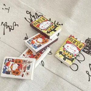 Factory Direct Sale Matchbox Custom Matchstick Fashion Cartoon Matches Disposable Match Red Short Outdoor Hotel Matches