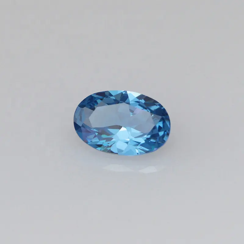 Değerli Spinel taş pırlanta kesim toplu fiyat parlak mavi sentetik safir