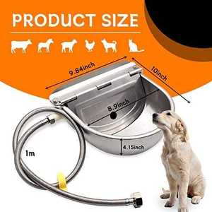 Bebederos automáticos a prueba de salpicaduras de aves de corral, ganado, perros, animales, con válvula de flotador y válvula de agua de soplado, Kit de acero inoxidable - Product Image 6