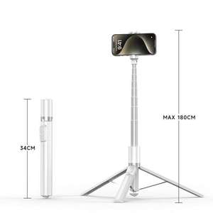 Trípode <span class=keywords><strong>FUNSNAP</strong></span> X96 de 1.8m con Apertura Automática, Control Remoto Inalámbrico, Soporte para Teléfono, Palo Selfie, Trípode Móvil - Product Image 3