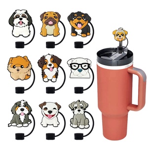 Venta al por mayor de adornos de 10 mm para puntas de pajitas, con diseño de la princesa Happy Lisa de dibujos animados, accesorio DIY para vasos - Product Image 6