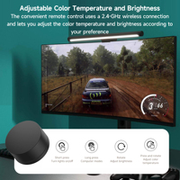 Barre lumineuse pour écran d'ordinateur Xiao Mi noire, température de couleur réglable 2700K-6500K, télécommande sans fil, installation facile, bureau