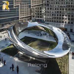 Sculpture de rondin en acier inoxydable de grande taille pour l'extérieur, nouveau design - Product Image 3