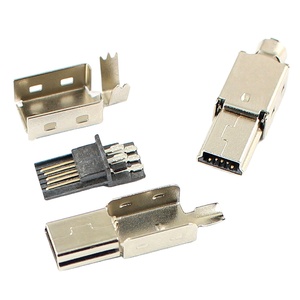 <span class=keywords><strong>Mini</strong></span> connecteur <span class=keywords><strong>USB</strong></span> 5 broches 5 P <span class=keywords><strong>prise</strong></span> mâle fil à <span class=keywords><strong>souder</strong></span> avec boîtier en métal pour câble - Product Image 1