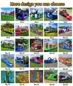 Carrera de obstáculos inflable de camuflaje de 59 pies de largo para adultos, niños, obstáculos y toboganes inflables para eventos de fiesta - Product Image 5