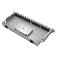Kotak Terminal Optik Profesional 1U 19-Inch Berbahan Baja Cold Rolled dengan Tray Sambungan 12-Port dan Panel Patch Fiber Optik 5G Warna Hitam