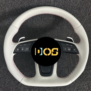 Volant <span class=keywords><strong>sport</strong></span> en cuir et fibre de carbone S-Line avec bouton de démarrage DOS pour <span class=keywords><strong>Audi</strong></span> Q8 SQ8 A3 A4 B9 A5 B8 A6 C7 A7 S3 S4 RS3 RS5 RS7 RS6 - Product Image 6