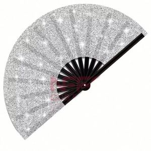 Grand éventail chinois traditionnel en bambou de 13 pouces, sculpté avec des motifs d'anges, art populaire, pour musique de rave, thèmes classiques du Nouvel An et de l'amour, pour la maison - Product Image 3